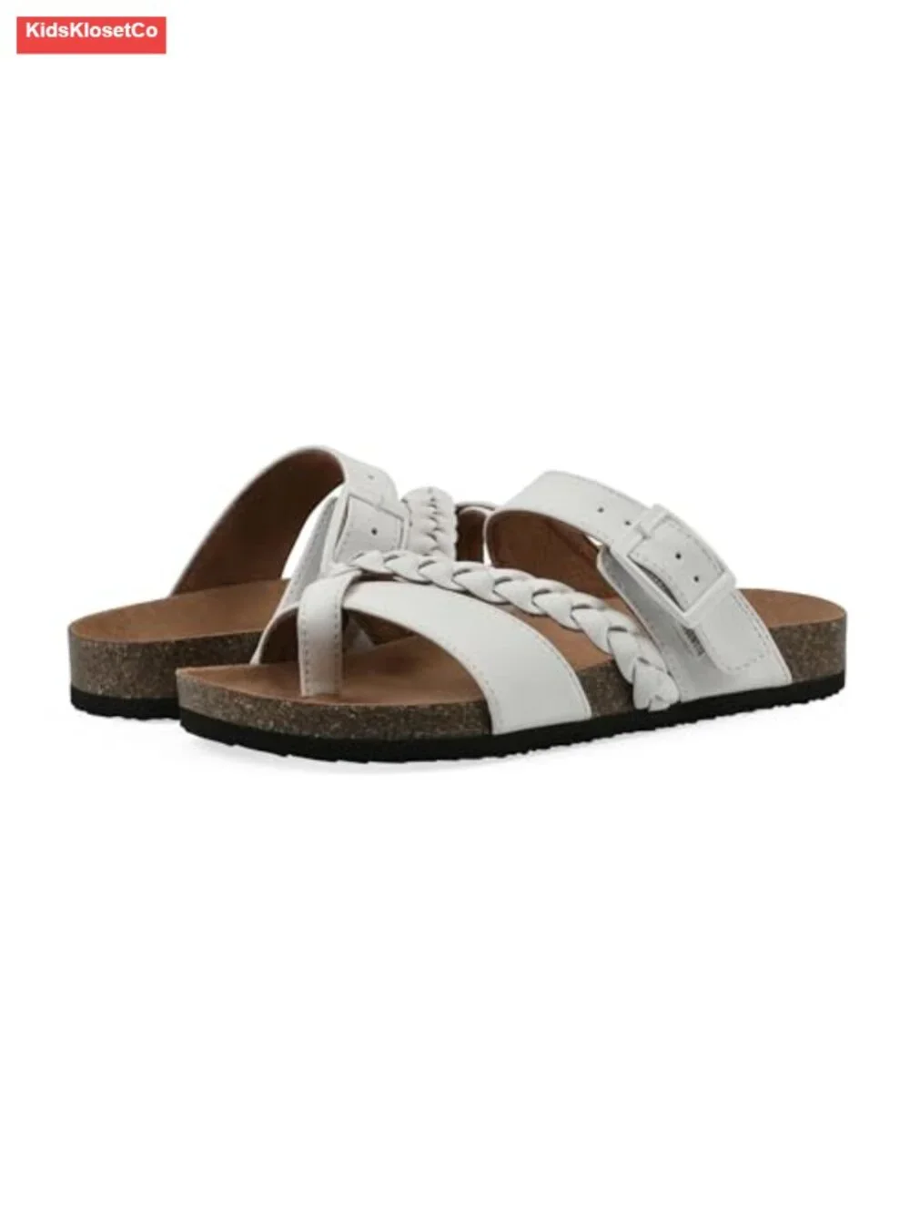 Kids Gramma Comfort-Molded Braided Footbed Slide Sandals